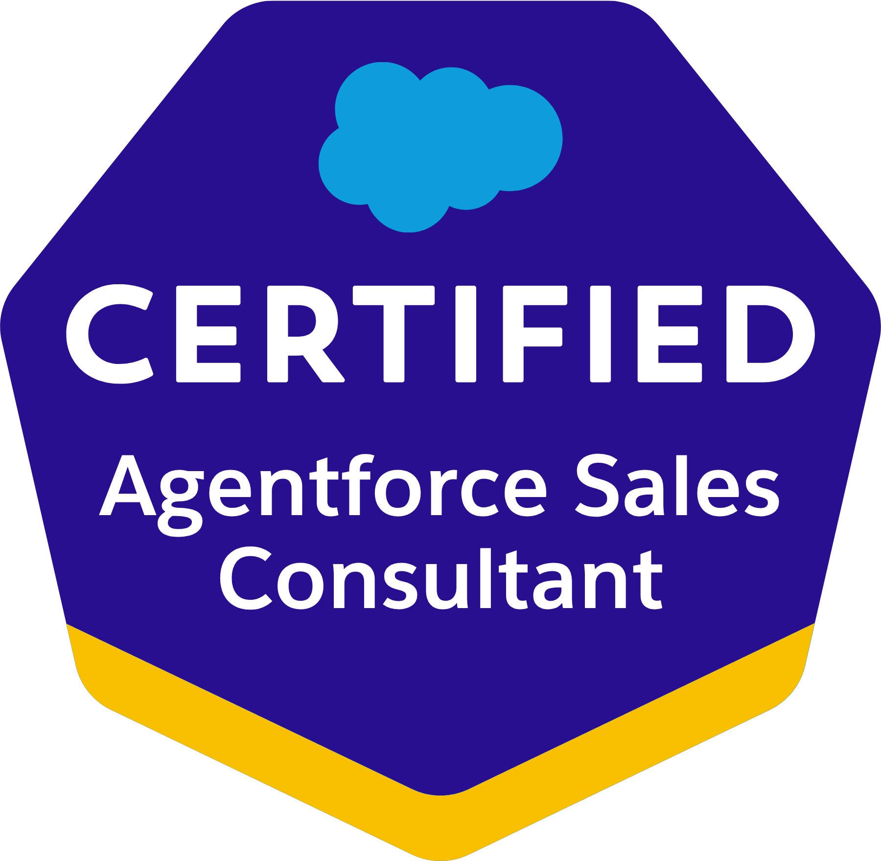 Salesforce 認定 Agentforce Sales コンサルタントの認定ロゴ