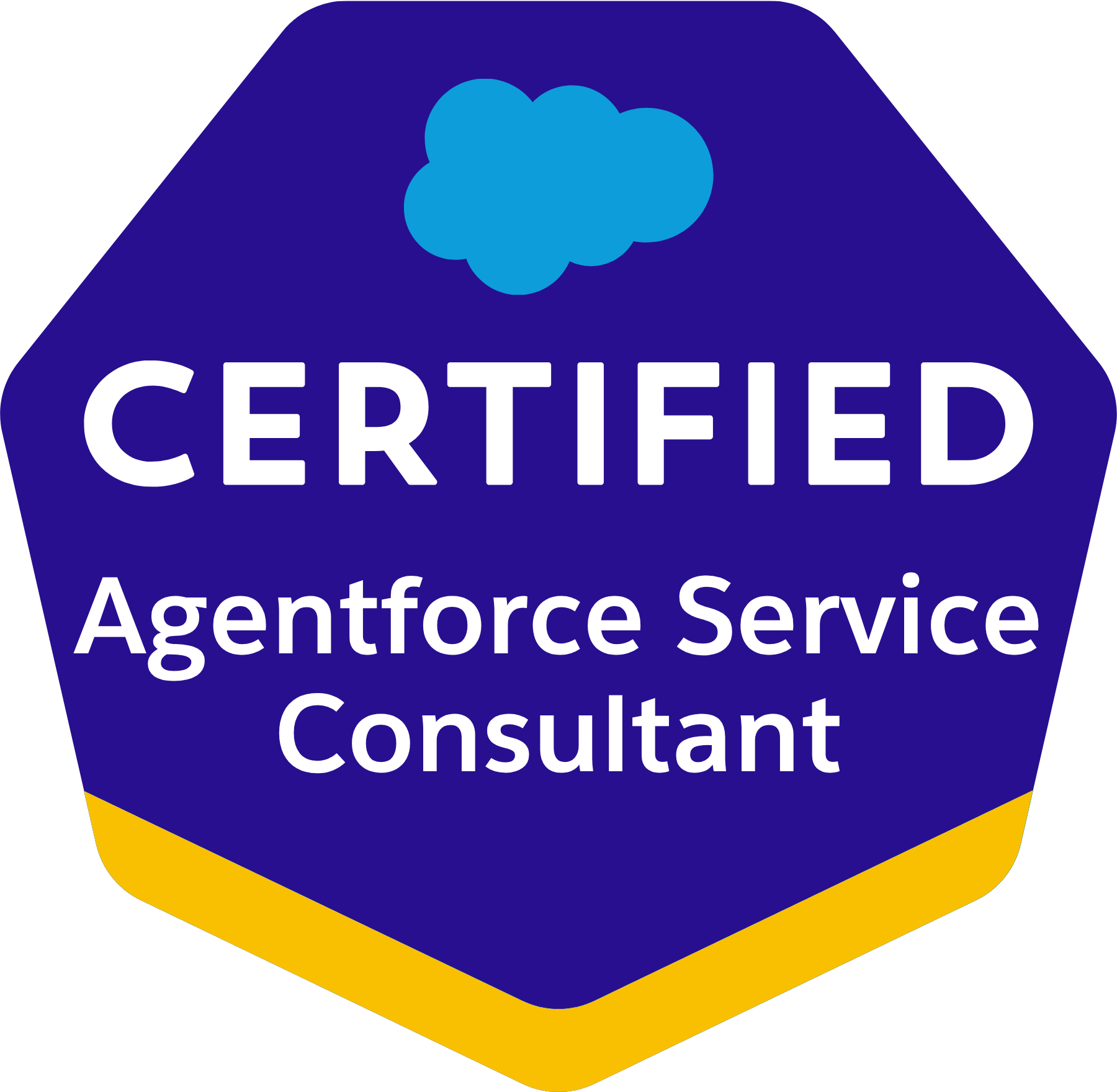 Salesforce 認定 Agentforce Service コンサルタントの認定ロゴ