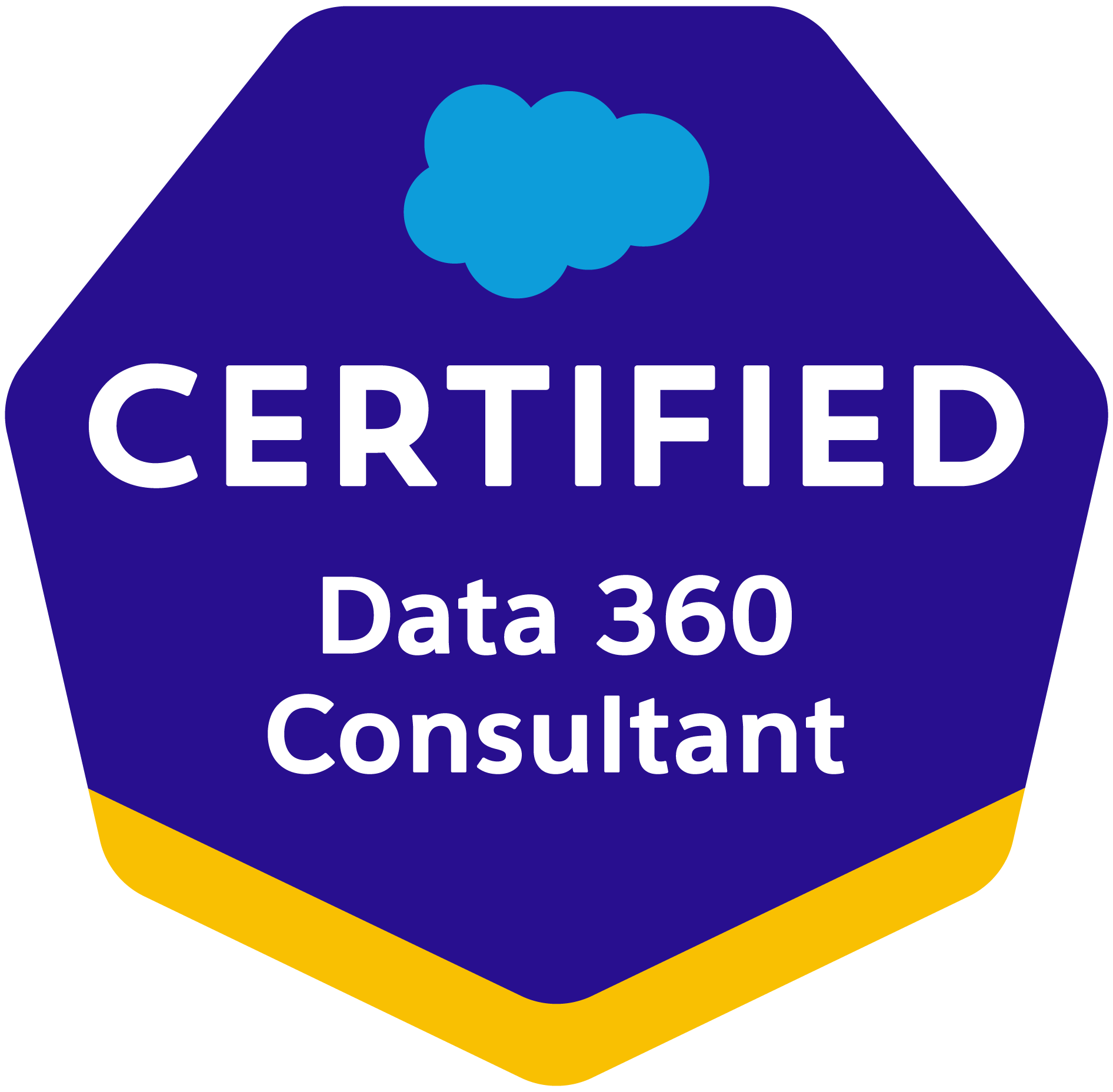 Salesforce 認定 Data 360 コンサルタントの認定ロゴ