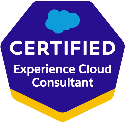 Salesforce 認定 Experience Cloud コンサルタントの認定ロゴ