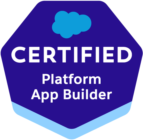 Salesforce 認定 Platform アプリケーションビルダーの認定ロゴ